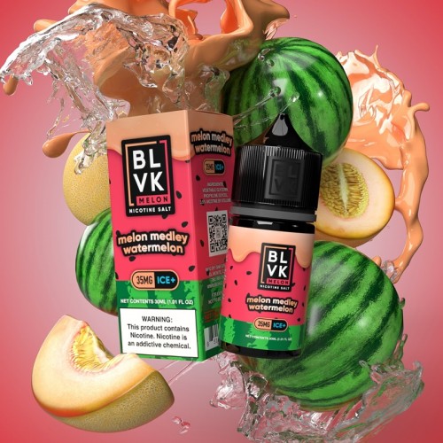 BLVK Melon E-Liquid Watermelon Melon Medley Nicotine Salt 30ml